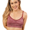 thumbnail image 1 of Coobie Women’s Seamless Wireless Scoop Neck T-Shirt Bra, One Size, Beaujolais, 1 of 6