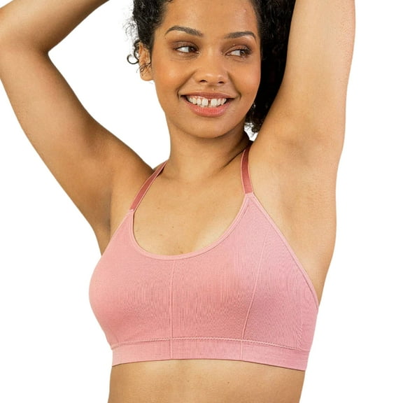 Coobie Scoopneck Full Coverage Yoga Bra 9147,Rose Dust,One Size