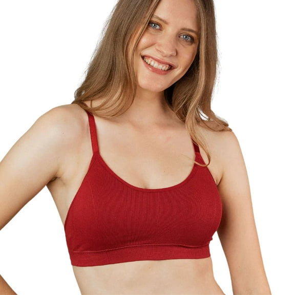 Coobie Scoopneck Full Coverage Yoga Bra 9147,Beaujolais,One Size