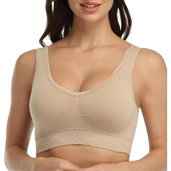 Coobie Seamless Comfort Bra with Lace Trim