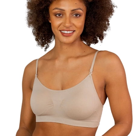 Coobie Seamless Lace Back Scoopneck Cami Bra 9015,Light Nude,One Size