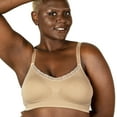 thumbnail image 1 of Coobie Seamless V-Neck Lace Trim Bra 9042, Everyday Bra for Women,Light Nude,X-Large, 1 of 8