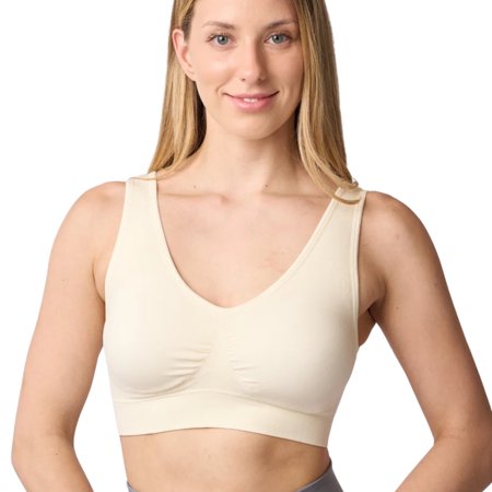 Coobie Women's Seamless Full Coverage Comfort Bra 9060, Ivory, X-Large