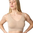thumbnail image 1 of Coobie Women's Seamless Full Coverage Comfort Bra 9060,Floral Nude,X-Large Size, 1 of 8