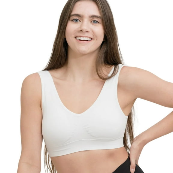 Coobie Women's Seamless Full Coverage Comfort Bra 9060,White,Small Size