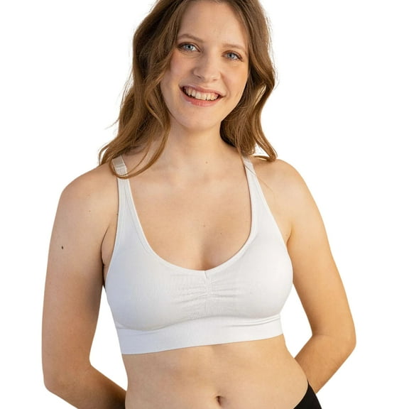 Coobie Women's Seamless Fusion Racerback Sports Bra 9093,White,One Size