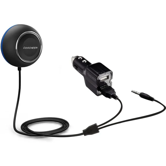 Coocheer Bluetooth 4.0 Wireless Music Receiver Hands Free Car Kit With 3.5 Mm