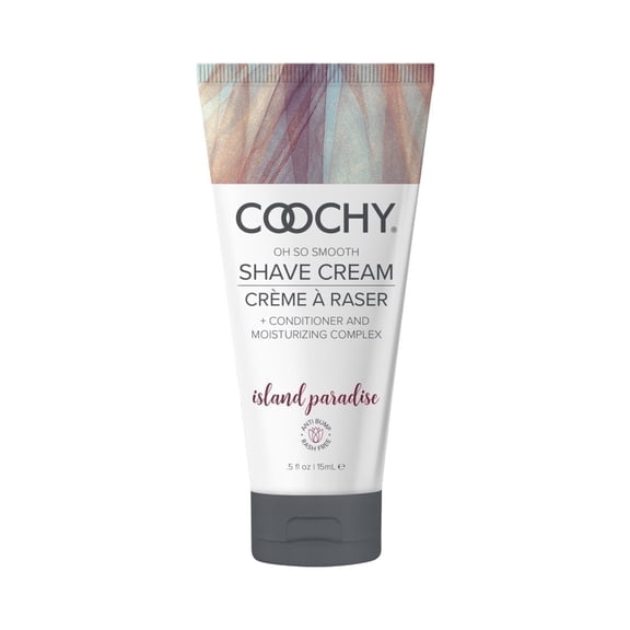 Coochy Intimate Shaving Cream Rash-Free for Pubic, Bikini Line, Armpit and More, Island Paradise, 0.5 fl oz