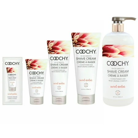 Coochy Intimate Shaving Cream Rash-Free for Pubic, Bikini Line, Armpit and More, Sweet Nectar 32 fl oz.