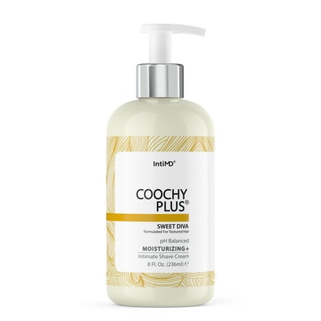 Coochy Plus Intimate Shaving Cream SWEET DIVA For Natural Texture Hair 8oz