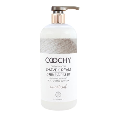 Coochy Intimate Shaving Cream | Shave Conditioner & Moisturizer for Face & Body | Ideal for Sensitive Skin Care, Anti-Bump | Au Natural,32 oz