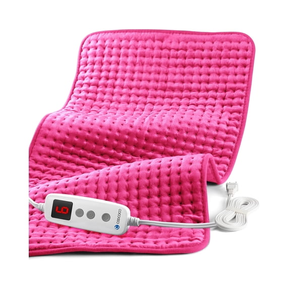 Coococo 33"x18" Large Electric Heating Pad for Back Neck Shoulders Muscle Pain, Cramps Relief with Auto Shut off, 3 Timer, 6 Temp Controller, Gifts