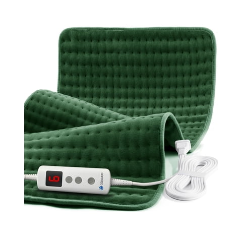 Coococo 33"x18" Large Electric Heating Pad for Back Neck Shoulders Muscle Pain, Cramps Relief with Auto Shut off, 3 Timer, 6 Temp Controller, Gifts