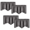 thumbnail image 1 of NICETOWN 4 Panels Blackout Curtain Valances for Kitchen Windows, Rod Pocket Scalloped Window Valance Curtains Thermal Insulated Privacy Protection Window Drapes, 52"x18", Grey, 1 of 7