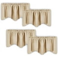 thumbnail image 1 of NICETOWN 4 Pieces Blackout Curtain Valances for Bedroom, Rod Pocket Scalloped Window Valance Thermal Insulated Privacy Valance Curtain for Kitchen, 52"x18", Biscotti Beige, 1 of 6