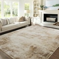 thumbnail image 1 of Coodeto 8'x10' Area Rug for Living Room, Modern Abstract Washable Rug with Non-Slip Backing Stain Resistant Soft Foldable Carpet Ultra Thin Large Area Rugs for Home Decor, Brown, 1 of 9