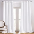 thumbnail image 1 of NICETOWN Blackout Bedroom Window Curtains Insulated and Privacy Room Darkening Drapes, Pure White, 2 Panels, W55 x L96, 1 of 7
