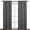 thumbnail image 1 of NICETOWN Blackout Curtains 78 inch Length Grey Set of 2, W42 x L78 - Grommet Thermal Bedroom Blackout Curtains, 1 of 7
