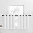 thumbnail image 1 of NICETOWN Blackout Curtains for Bedroom, Small Window Valances Tiers Curtain Set Light Block Privacy Grommet Drapes for Kitchen Kids Nursery Bathroom, 52"x30", Pure White, 1 Pair, 1 of 7