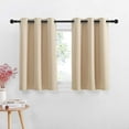 thumbnail image 1 of NICETOWN Blackout Curtains for Kitchen, Room Darkening Thermal Insulated Curtains Small Bathroom Window Curtain Tiers Privacy Grommet Curtain Treatment, 42"x36", Biscotti Beige, 2 Panels, 1 of 7
