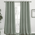 thumbnail image 1 of NICETOWN Blackout Curtains Noise Reducing and Privacy Room Darkening Thermal Drapes, 2 Panels, Greyish Green, W55 x L96, 1 of 7