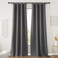 thumbnail image 1 of NICETOWN Blackout Curtains for Bedroom, Rod Pocket/Back Tab/Hook Belt Privacy Thermal Insulated Room Darkening Drapes, Grey, 52"x84", 2 Panels, 1 of 8