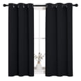 thumbnail image 1 of NICETOWN Blackout Curtains for Living Room Black, Set of 2, W34 x L45 - Provide Thermal Insulation Window Curtains Blackout Short, 1 of 8