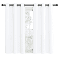 thumbnail image 1 of NICETOWN Blackout Curtains for Living Room White, Set of 2, W42 x L45 - Provide Grommet Thermal Insulation Window Curtains Blackout Short, 1 of 7