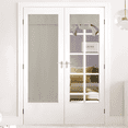 thumbnail image 1 of NICETOWN Blackout Door Curtains, Room Darkening Privacy Door Window Shade Thermal Insulated Roll Up Blinds Small Window Decor for French Door Patio Glass Door, Natural, 34"x40", 1 Panel, 1 of 7