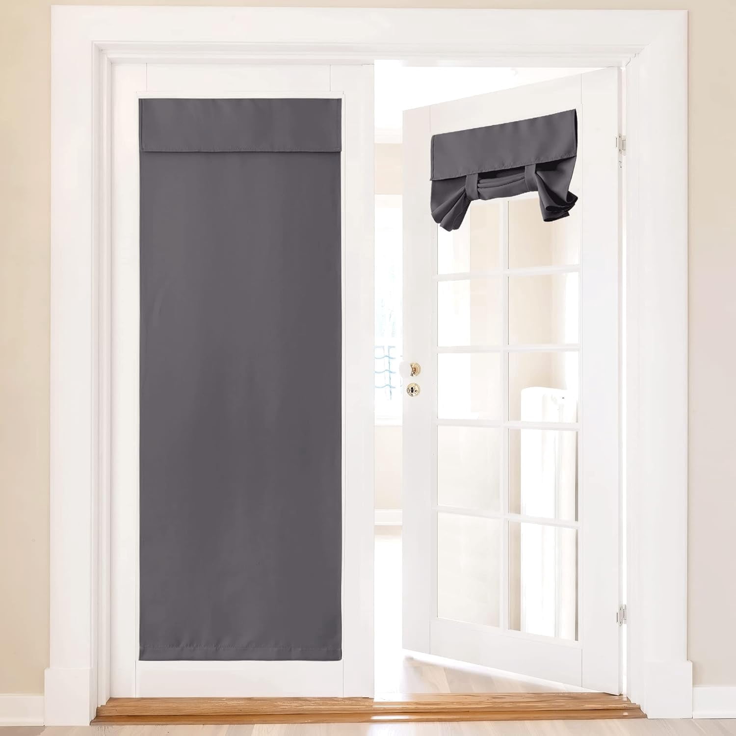 NICETOWN Blackout Door Curtains, Self Sticky Vertical Blinds Privacy ...