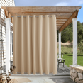 thumbnail image 1 of NICETOWN Blackout Outdoor Curtains for Patio Privacy Top & Bottom Grommet Room Darkening Thermal Curtains, W100 x L84, 1 Pack, Biscotti Beige, 1 of 7
