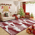 Coodeto Christmas Area Rug 5'x7', Xmas Tree Boho Rug Machine Washable