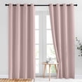 thumbnail image 1 of NICETOWN Kitchen Blackout Curtains Modern Solid Noise Reducing Grommet Drapes, W42 x L45, Set of 2, Blush Pink, 1 of 7