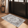 thumbnail image 1 of NICETOWN Doormat 2'x3' Entrance Rug Indoor Washable Floral Area Rug, Non-Slip Foldable Stain Resistant Rug for Bedroom Kitchen, Grey, 1 of 8