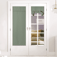 thumbnail image 1 of NICETOWN French Door Curtain, Privacy Tricia Window Door Shades for RV Camper Thermal Insulated Front Door Curtain Tie up Shade for Patio Door Sidelight Glass, Greyish Green, 26"x80", 1 Panel, 1 of 7