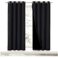 thumbnail image 1 of NICETOWN Full Blackout Curtains Privacy Grommet Thermal Insulated Modern Drapes for Bedroom, 52"x72", Set of 2, Black, 1 of 8