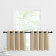 thumbnail image 1 of NICETOWN Kitchen Tiers Curtains Sets for Windows, Thermal Insulated Room Darkening Curtains Light Blocking Grommet Small Curtains for Loft Window, 52"x 24", Biscotti Beige, 2 Panels, 1 of 7