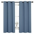 thumbnail image 1 of NICETOWN Light Blocking Drapes for Living Room Curtains Stone Blue Set of 2 W42 x L50 Grommet Thermal Insulated 2 Panel Blackout Curtains for Living, 1 of 8