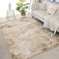 thumbnail image 1 of NICETOWN Machine Washable Rug, 3'x5' Area Rug Modern Abstract Rug with Non-Slip Backing Low Pile Non Shedding Foldable Carpet Stain Resistant Accent Rug for Home Office Nursery, Brown, 1 of 10