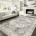 thumbnail image 1 of NICETOWN Rug for Living Room 6x9 Machine Washable Area Rug, Vintage Non-Slip Stain Resistance Rug Soft Foldable Carpet for Bedroom Dining Room, Grey, 1 of 10