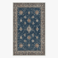 thumbnail image 1 of NICETOWN Runner Rug 2'x8' Vintage Area Rug, Machine Washable Rug Non-Slip Soft Foldable Floral Print Carpet for Hallway Kitchen, Dark Blue, 1 of 7