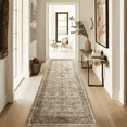 thumbnail image 1 of NICETOWN Runner Rugs for Living Room, 2'x8' Area Rug Bohemian Non-Slip Machine Washable Stain Resistant Rug for Kitchen, Brown, 1 of 7