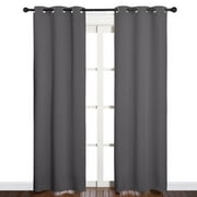 NICETOWN Solid 95% Blackout Curtains for Bedroom, Set of 2, Thermal Insulated Blackout Curtains 84 inch Long, W37 x L84, Gray