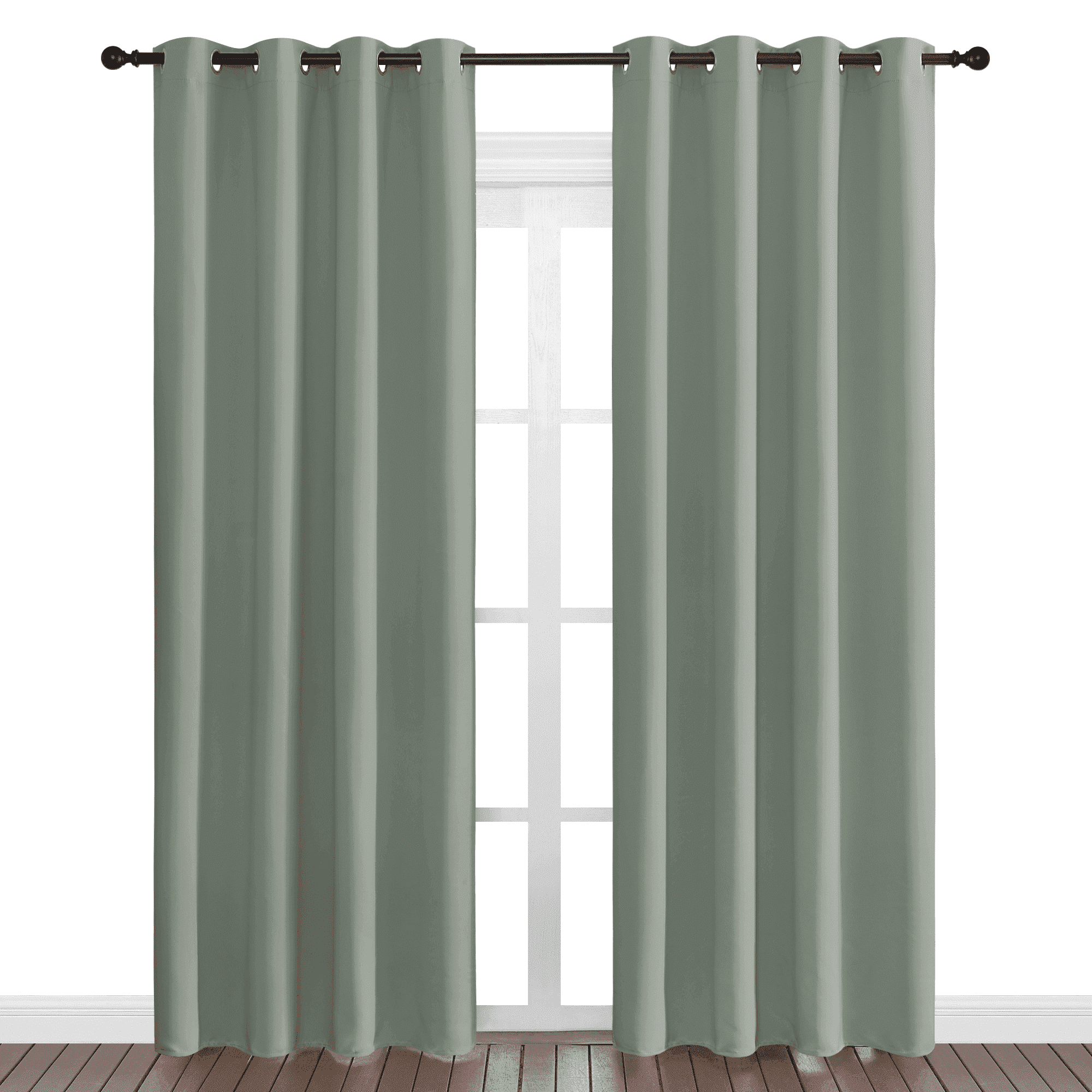 Photo inspiration: Picture Idea: Nicetown Solid Blackout Window Curtain Greyish Green Set Of 2