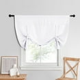thumbnail image 1 of NICETOWN Tie Up Curtains for Windows, Thermal Insulated Room Darkening Window Curtain Rod Pocket Privacy Blackout Drapes for Kitchen Bathroom, Pure White, 52"x45", 1 Piece, 1 of 8