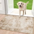 thumbnail image 1 of NICETOWN Washable Area Rug 2'x3', Non Slip Soft Foldable Distressed Modern Abstract Rug Stain Resistant Floor Carpet for Hallway Kitchen Bathroom Dining Room, Brown, 1 of 8