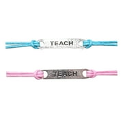 Coofanin Bracelets 5 Colors, 2 Different Matches, Blessing Card Bracelet Ladies Men Color Greeting Bracelet Card Teacher Blessing Bracelet Teacher's Day Gift