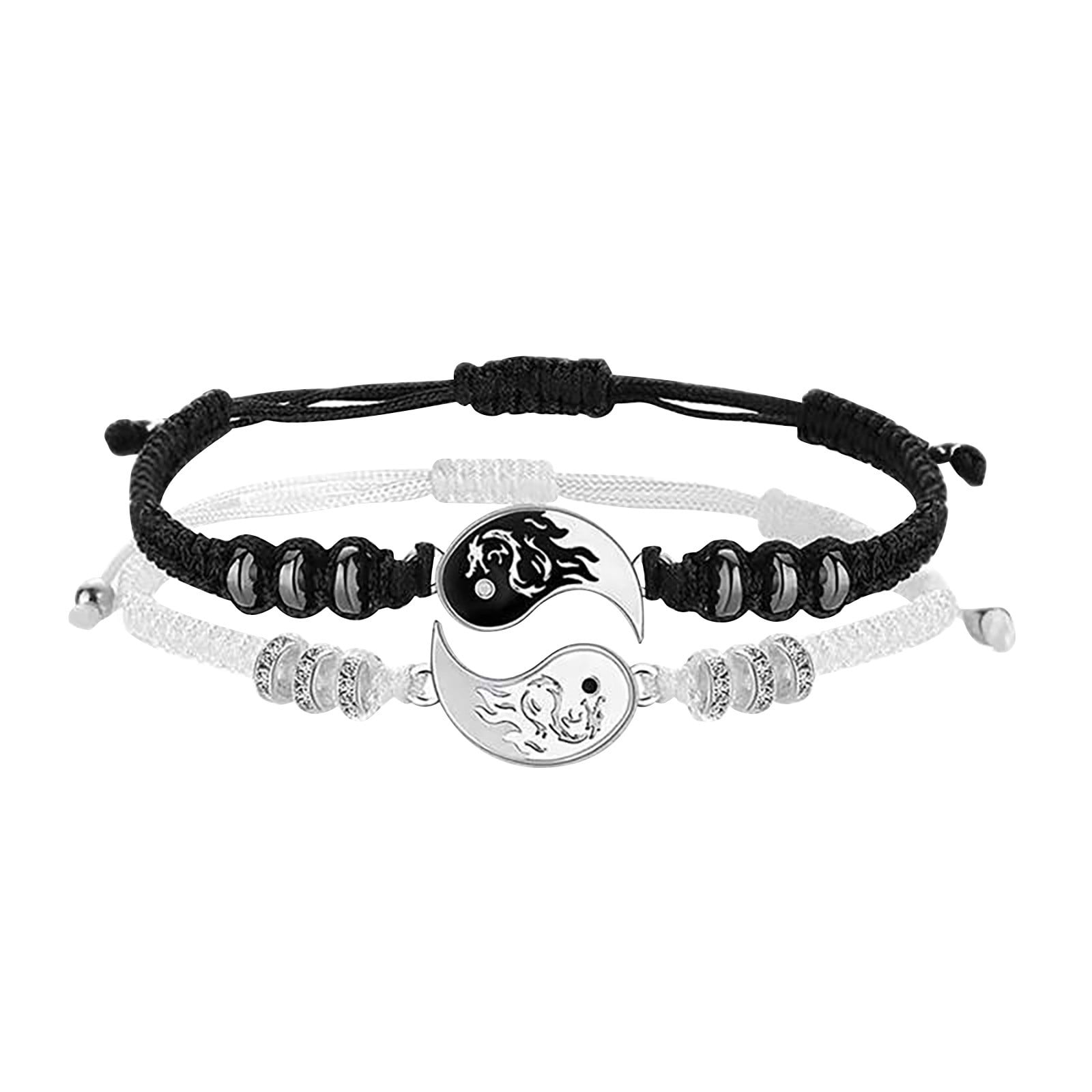ZZ ZINFANDEL Friendship Bracelet Set - Butterfly & Turtle Yin Yang Best Friend Bracelets For Long Distance Friends