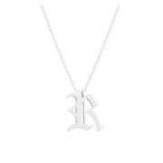Coofanin Necklaces for Womennecklaces & Pendants 26 English Letters Pendant Necklace for Women Silver Stainless Steel Necklaces A Z 26 Alphabet Initial Necklaces for Teen Girls Jewelry