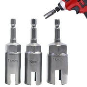 Coofit Hex Shank Nut Drivers Hurricane Shutters Sleeves Drill Bit Set, Black